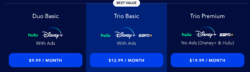 Disney+ bundle pricing example