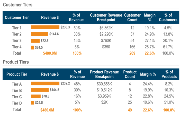 Customer and Product Tier Analysis